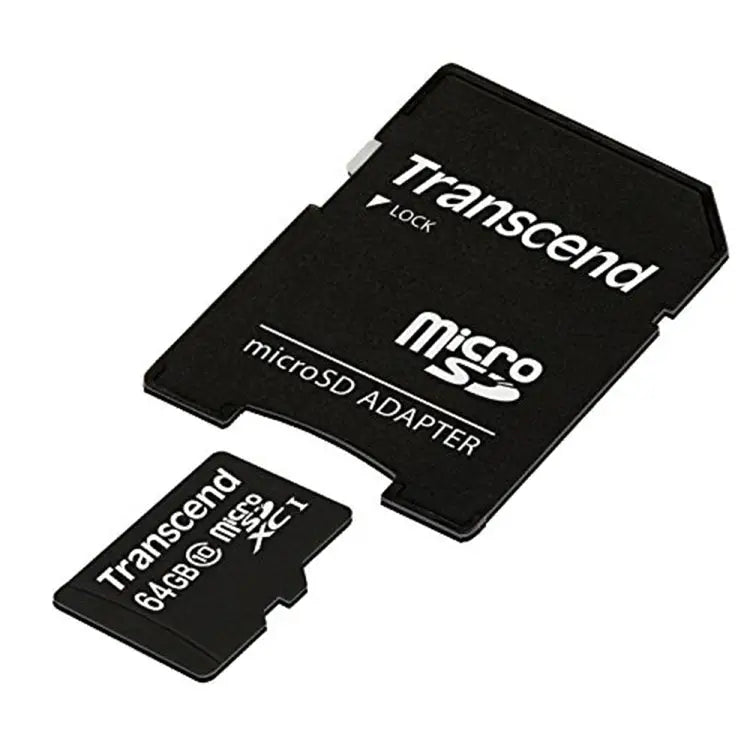 TRANSCEND SDXC 64GB MICRO SD CARD WITH ADAPTER-TS64GUSDXC10