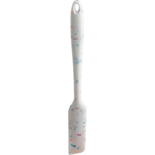 Trudeau Confetti BPA Free 11 Silicone Jar Spatula (White)