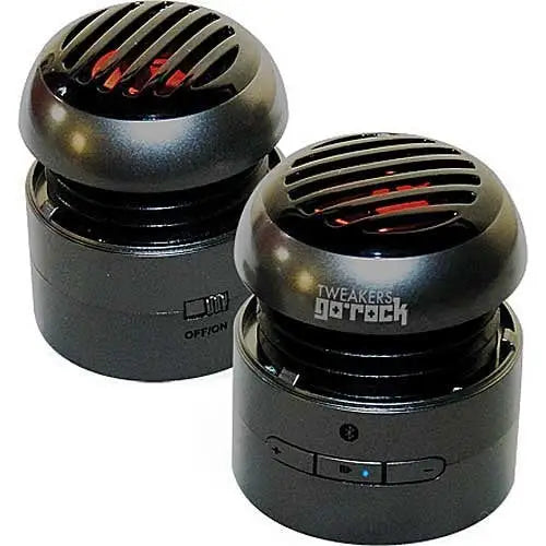 TWEAKER Bluetooth Pair Charcoal Travel LI-ON 3.5MM Speakers,