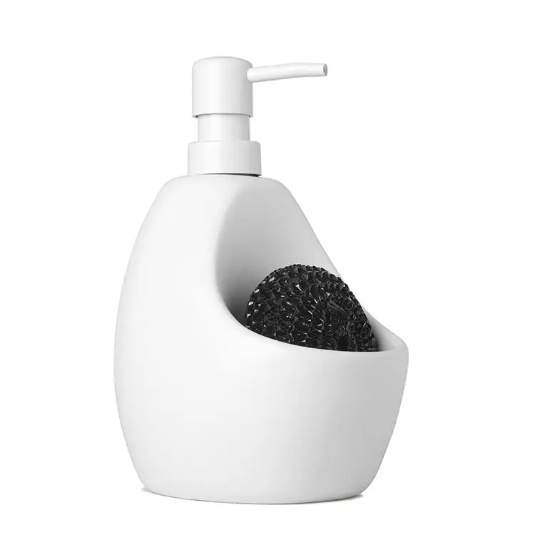 Umbra Kitchen Soap Pump with Scrubby Holder (White)