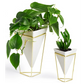 Umbra Trigg Ceramic/Wire Frame Set of 2 Vases (White)