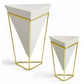 Umbra Trigg Ceramic/Wire Frame Set of 2 Vases (White)