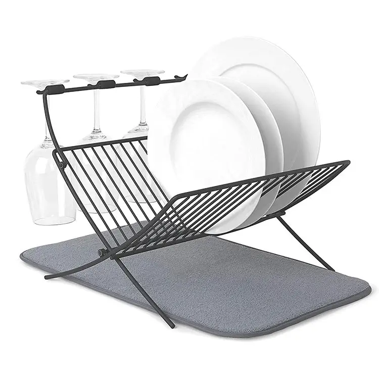 Umbra XDry Folding Dish Rack with Drying Mat - Interismo Online Shop Global