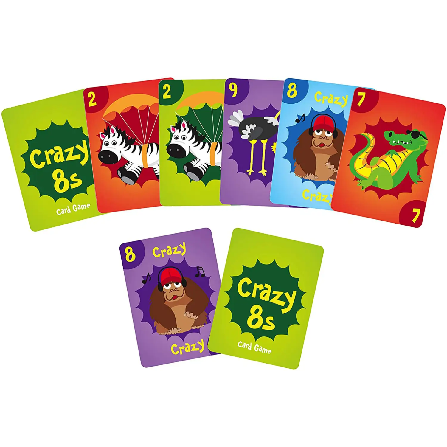 University Games Crazy 8s Travel Card Game 01593 (for kids 4