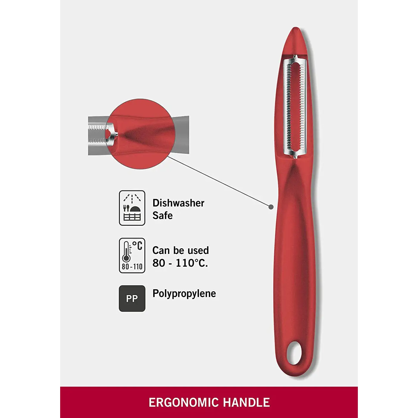 Victorinox Double Serrated Edge Universal Peeler (Red)