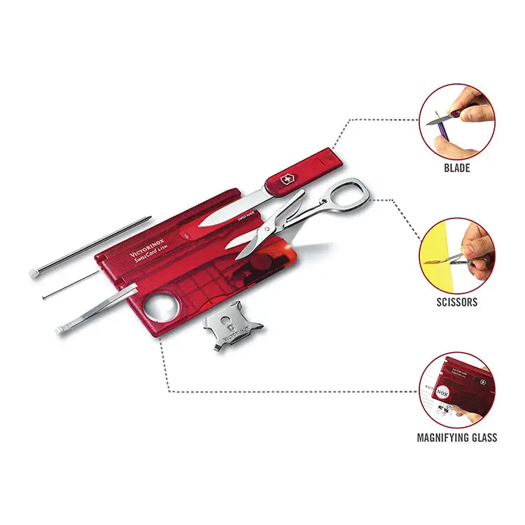 Victorinox SwissCard Lite with 13 Functions (Rubin