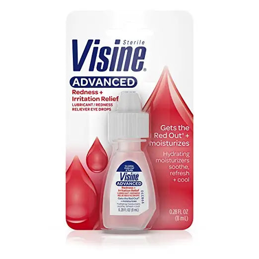 Visine Advanced Relief Lubricant/Redness Reliever Eye Drops