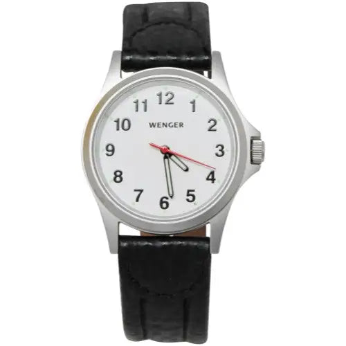 Wenger Black Leather Crocodile Strap Men’s Watch 79115BCROC
