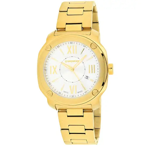 Wenger Men’s Edge Romans Quartz 100m Gold Tone Stainless