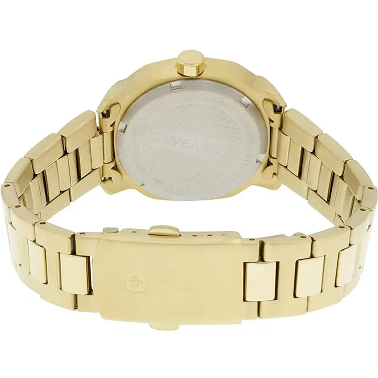Wenger Women Edge Index Quartz 100m Gold Tone Stainless