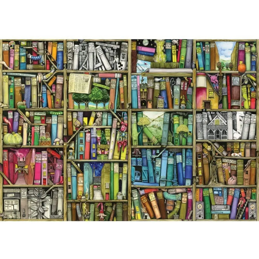 Wentworth Bookshelf 250 Piece Wooden Puzzle with Wood Shaped