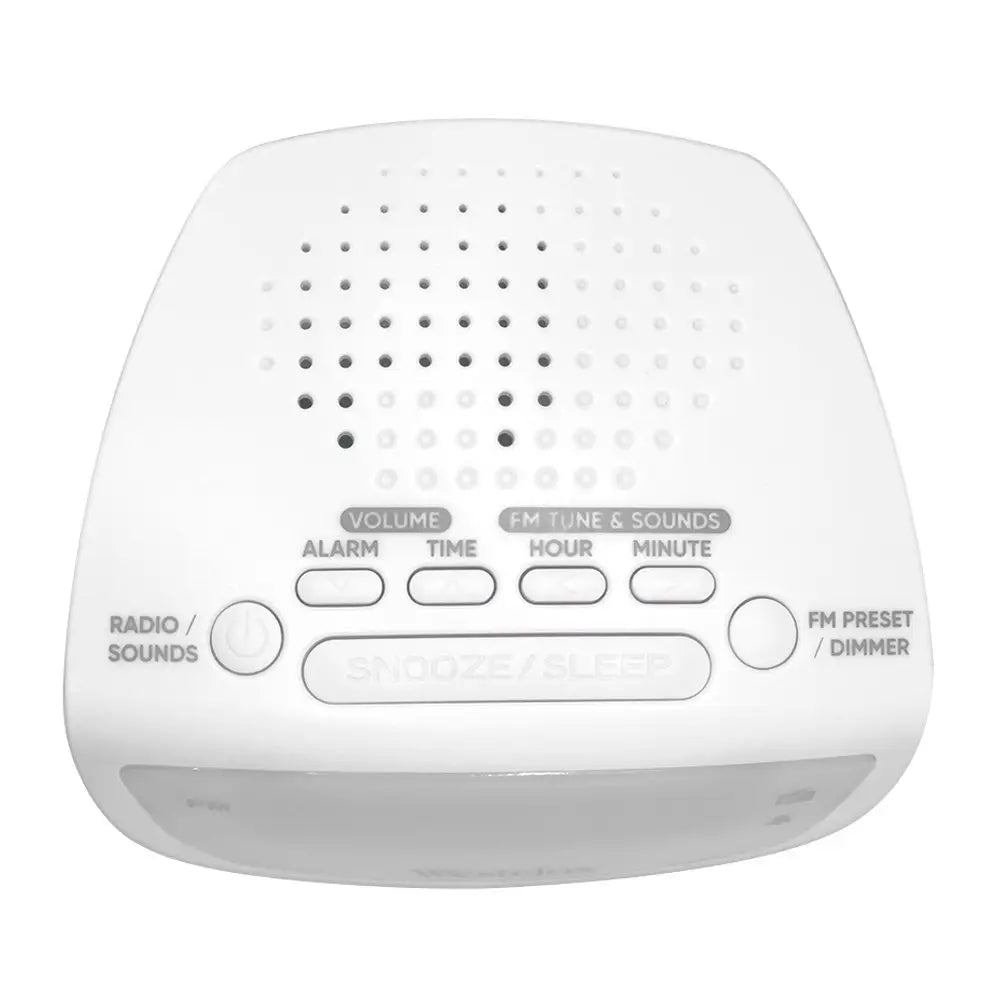 Westclox 0.6 White LED Display White Noise FM Radio Alarm