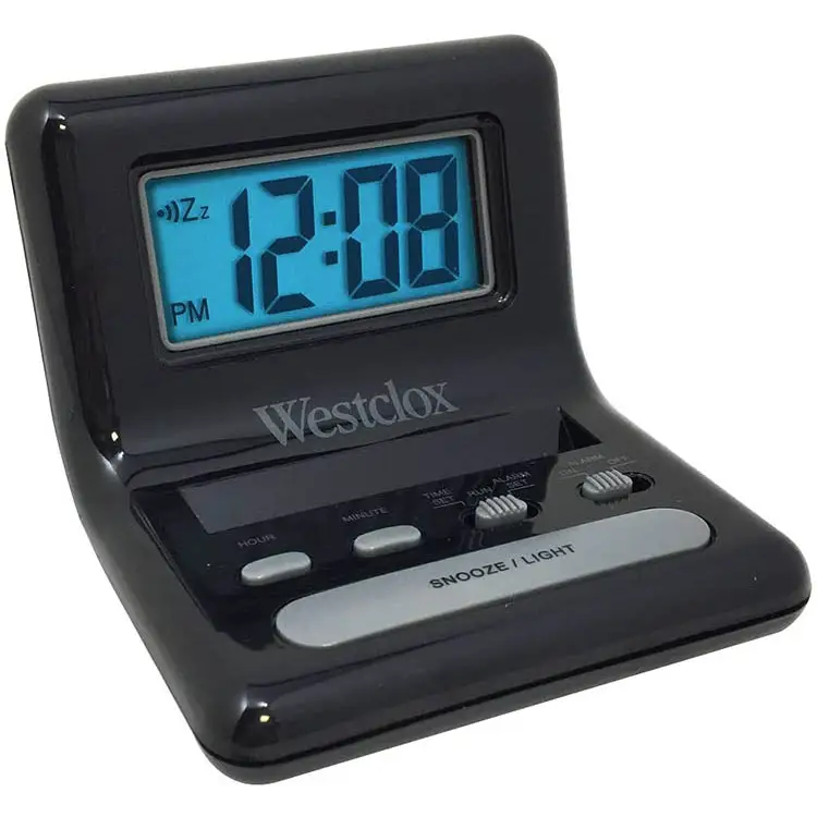 Westclox 0.8 Digital Display Snooze Travel Alarm Clock