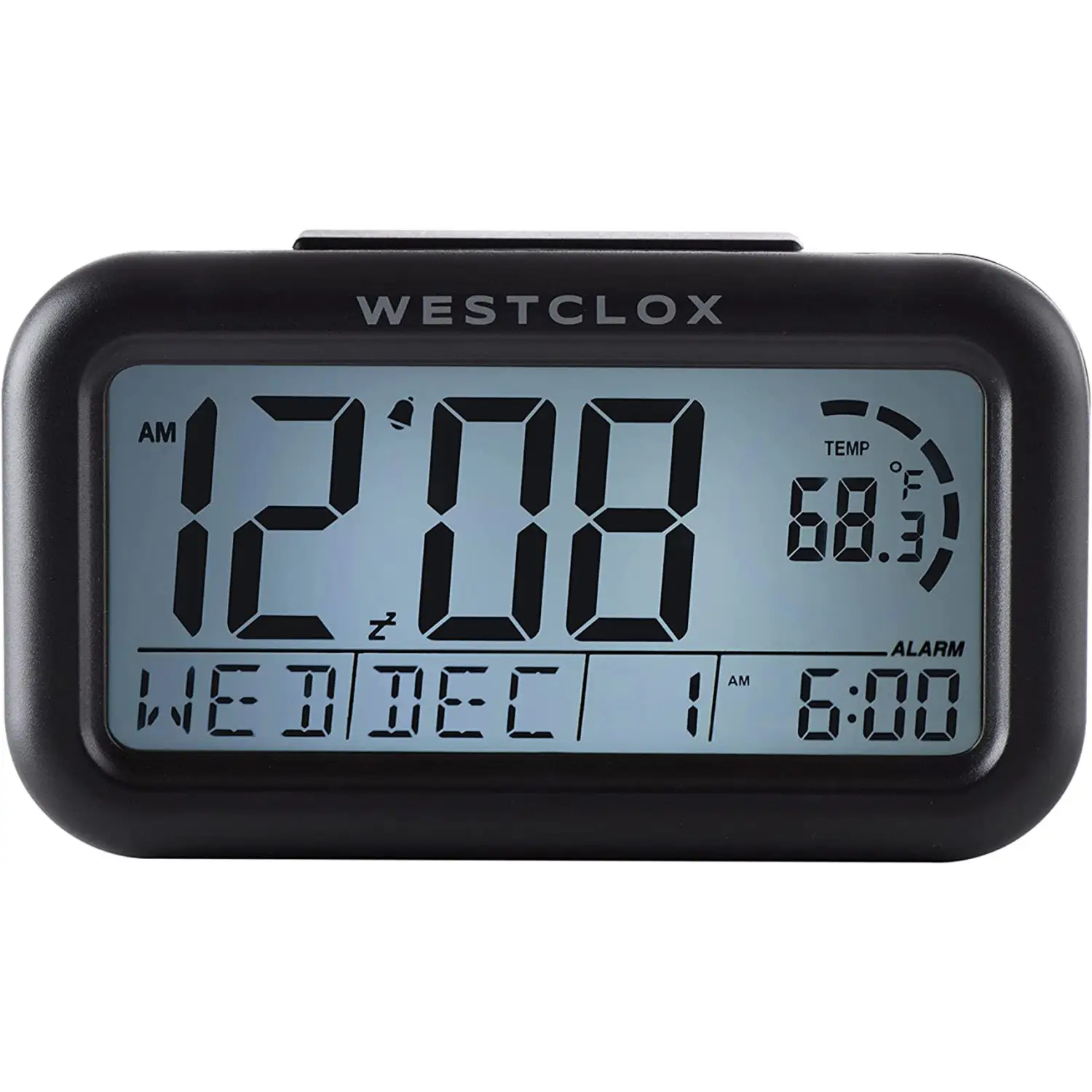 Westclox 1.3 Digital Quartz LCD Calendar Alarm Clock