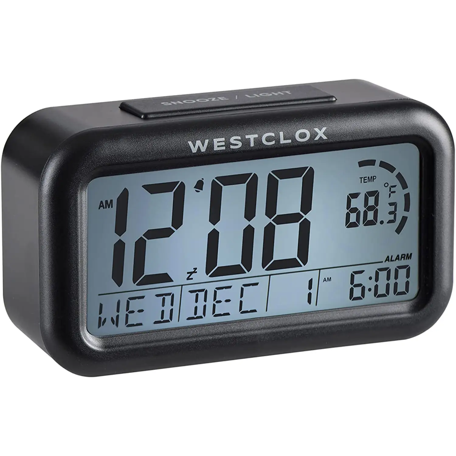 Westclox 1.3 Digital Quartz LCD Calendar Alarm Clock