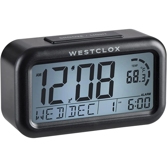 Westclox 1.3 Digital Quartz LCD Calendar Alarm Clock