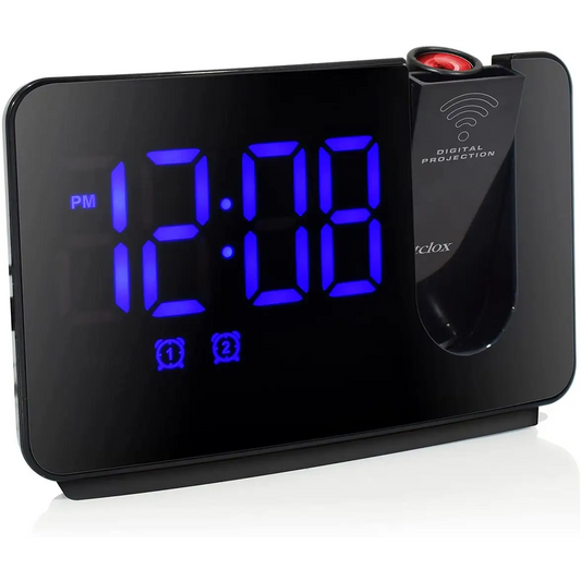 Westclox 1.4 Blue Digital Display FM Radio Projection Alarm