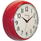 Westclox 1950s Retro Analog 9.5 Wall Clock (Red) 32042R -
