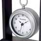 Westclox 8 Silver Pocket Watch Style with Black Stand Mantel