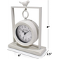 Westclox 8 White Pocket Watch Style with White Metal Frame