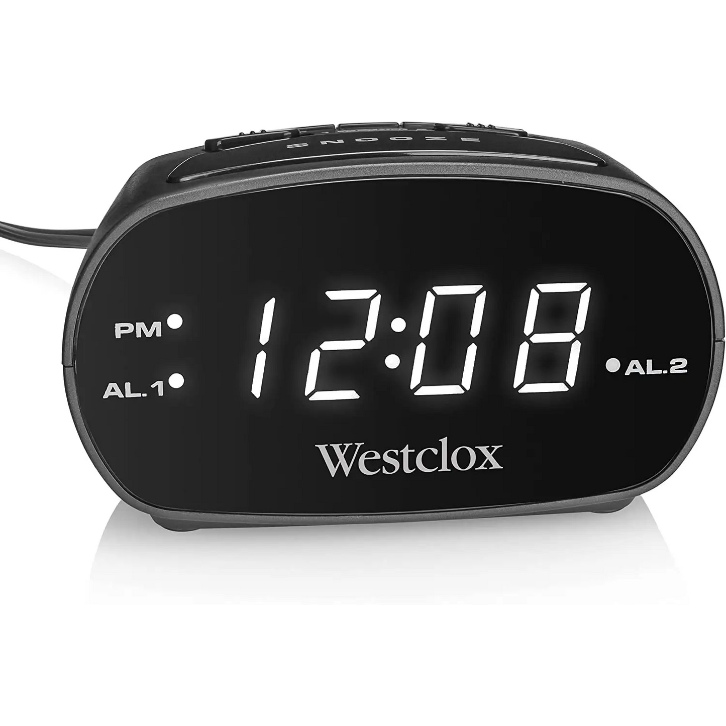 Westclox Easy to Read White Digital Display Electric Dual
