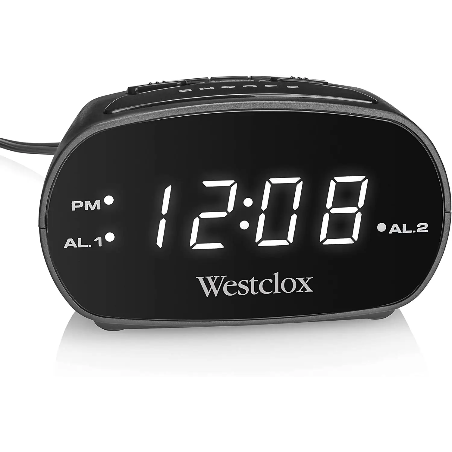 Westclox Easy to Read White Digital Display Electric Dual