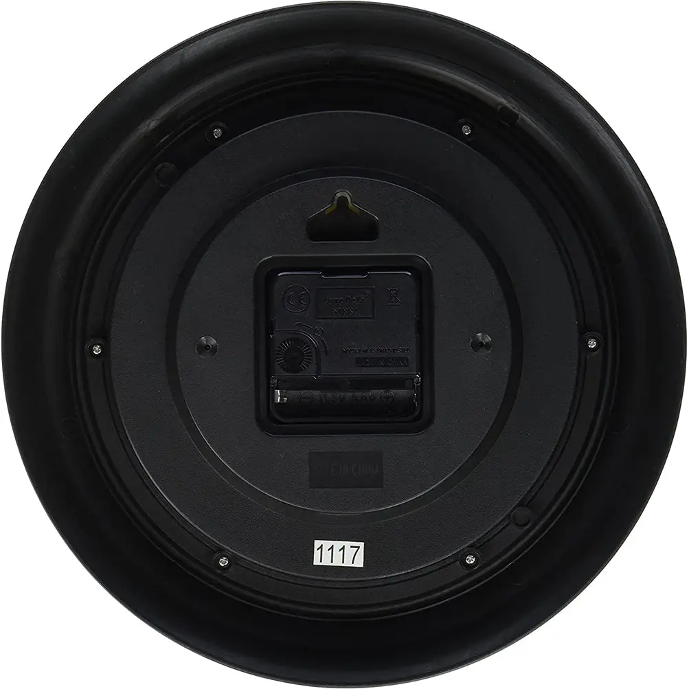 Westclox Quartz 10 Faux Wood Grain Plastic Frame Wall Clock