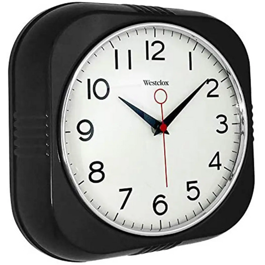 Westclox Retro 9.5 Silent Sweep Easy to Read Wall Clock