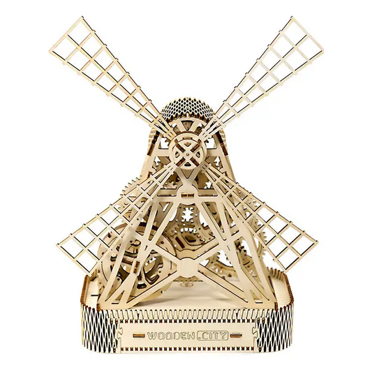 Wooden City 3D Puzzle Building Mechanical Farm Mill Model