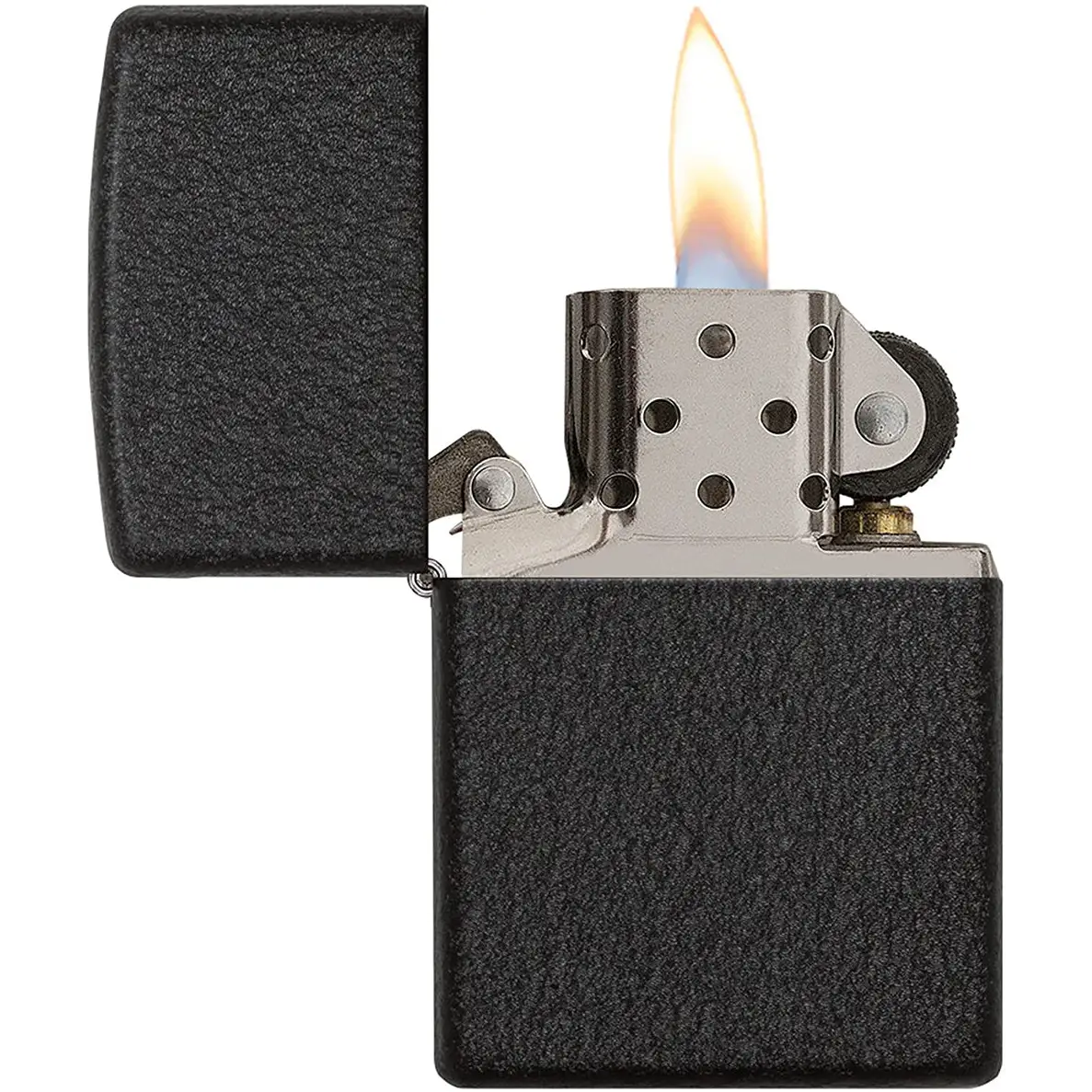 Zippo Classic Black Crackle Metallic Pocket Lighter 236 -