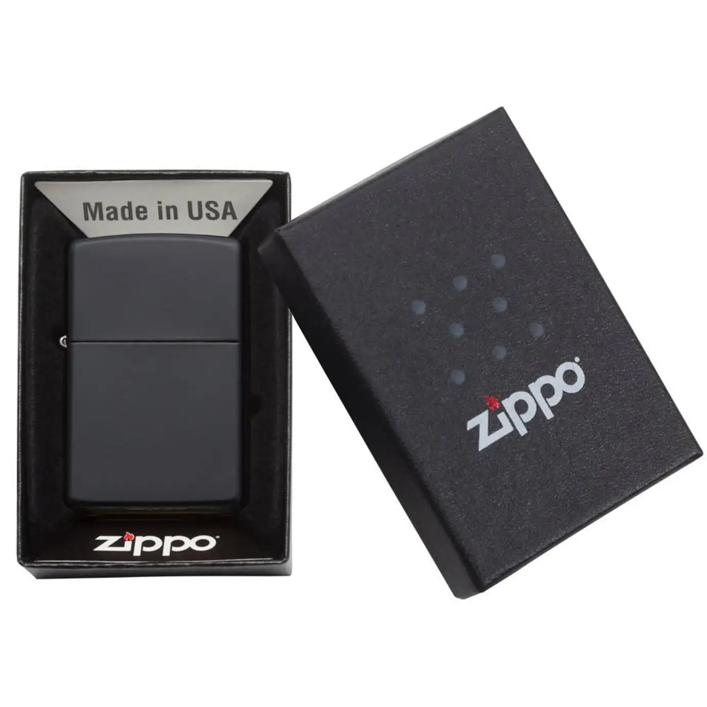 Zippo Classic Black Matte Metallic Pocket Lighter 218 - Misc