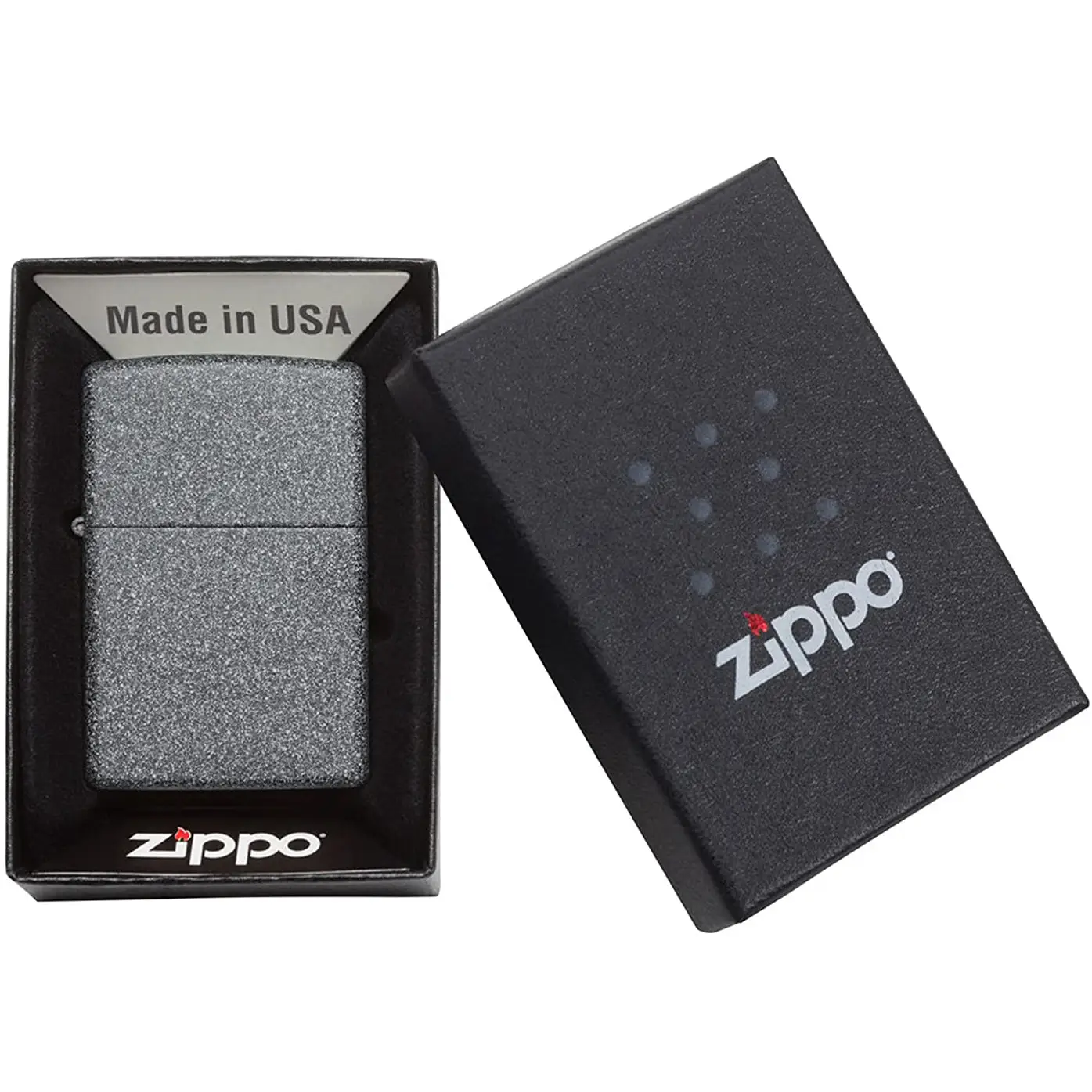 Zippo Classic Iron Stone Metallic Pocket Lighter 211 - Misc