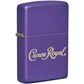 Zippo Crown Royal Matte Purple Windproof Pocket Lighter