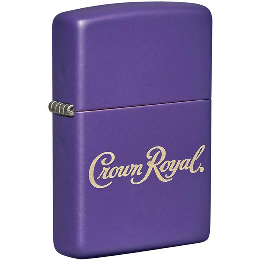 Zippo Crown Royal Matte Purple Windproof Pocket Lighter
