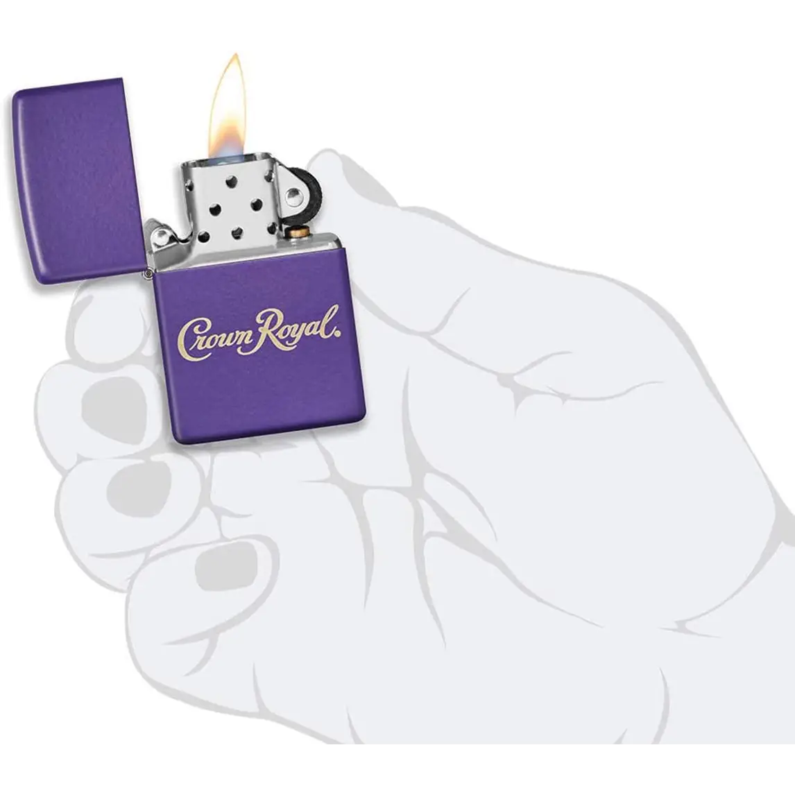 Zippo Crown Royal Matte Purple Windproof Pocket Lighter