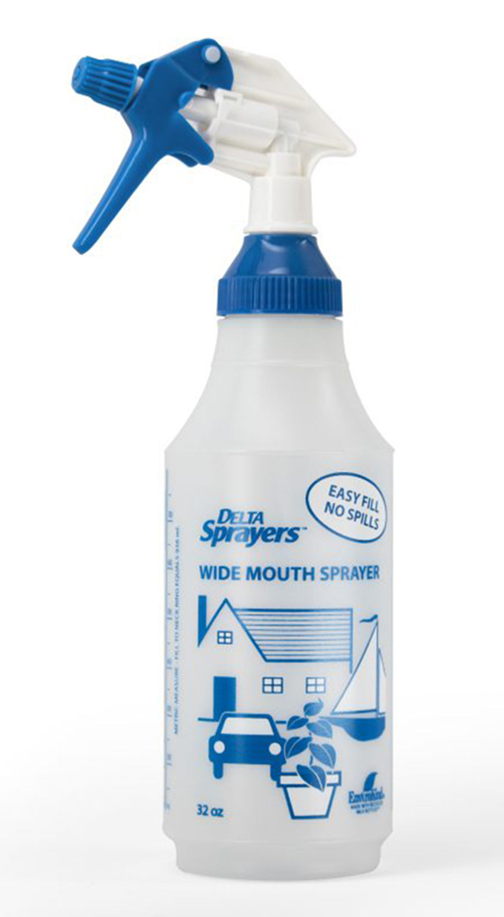 Delta 32oz Wide Mouth Multipurpose Spray Bottle for Cleaning Solutions etc.